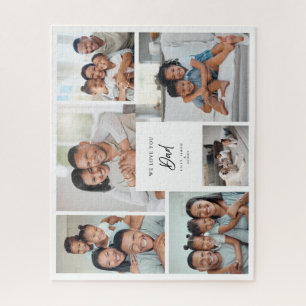 We Love You Papa Aangepaste 6 Familie Fotocollage Legpuzzel
