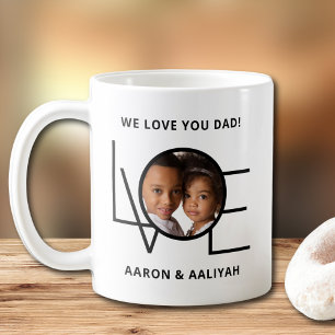 We Love You Papa Aangepaste Foto Koffiemok