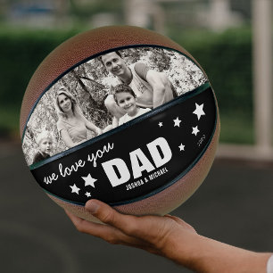 We Love You Papa Foto Zwarte & Witte Sterren Basketbal