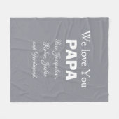 We Love You Papa Script Kinder naam Simple Modern Fleece Deken (Voorkant (Horizontaal))