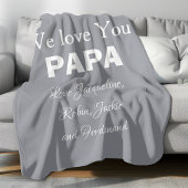 We Love You Papa Script Kinder naam Simple Modern Fleece Deken