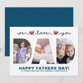 We Love You Papa | Vaderdag foto Feestdagenkaart (Voorkant / Achterkant)