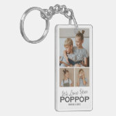 We Love You Poppop Foto Sleutelhanger (Voorkant Links)