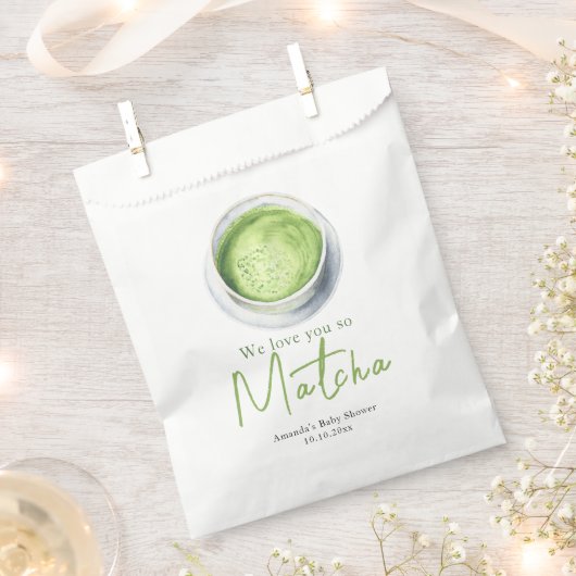We love you so Matcha Baby Shower Bedankzakje (Geknipt)