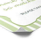 We Love You So Matcha Green Baby Shower Welcome Poster (Hoek)