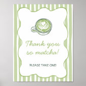 We Love You So Matcha Green Baby Shower Welcome Poster (Voorkant)