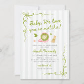 We Love You So Matcha Green Tea Baby Shower Kaart (Voorkant)