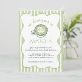 We Love You So Matcha Green Tea Baby Shower Kaart (Staand voorkant)