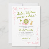 We Love You So Matcha Green Tea Baby Shower Kaart (Voorkant)