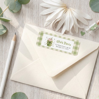 We Love You So Matcha Mail Bow Gingham Etiket