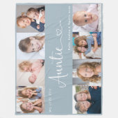 We Love you Tante Script 8 Foto Modern Fleece Deken (Voorkant)