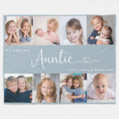 We Love you Tante Script 8 Foto Modern Fleece Deken (Voorkant (Horizontaal))