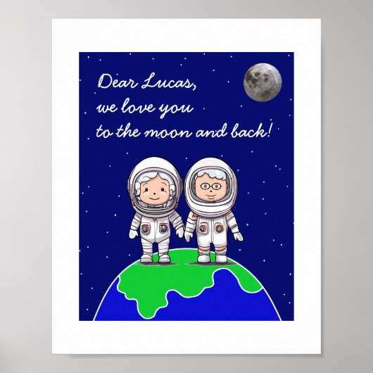 We love you to the moon and back poster beroemd ge (Voorkant)