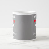 We Love You Zayde Gepersonaliseerde Grijs/Wit + Ha Grote Koffiekop (Voorkant)
