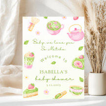 We Love you zo Matcha Baby Girl Shower Welkom