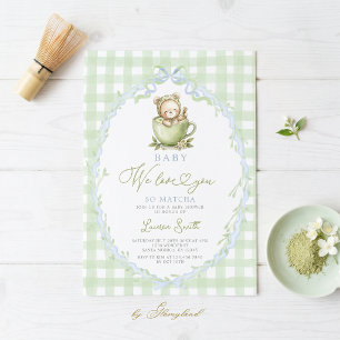 We Love You zo Matcha Baby Shower Kaart