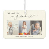 We Love Your Grandma 3 Photo Gray Script Luchtverfrisser (Voorkant)