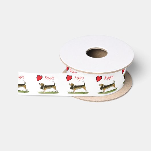 we luv beagles van tony fernandes satijnen lint (Spoel)