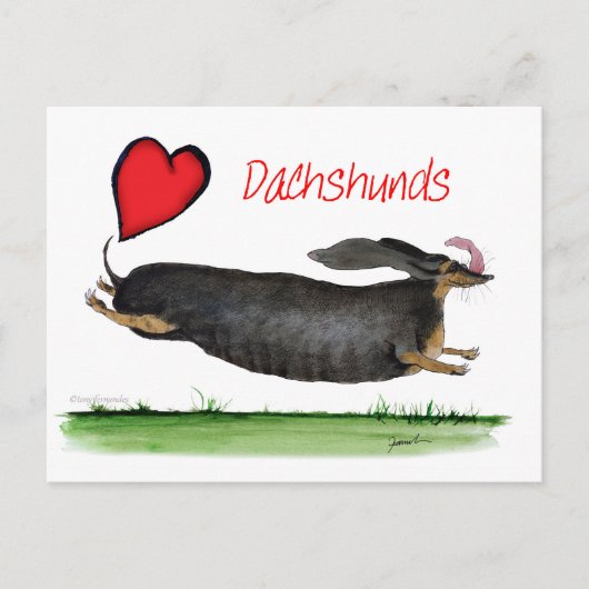 We luv dachshunds from Tony Fernandes Briefkaart (Voorkant)
