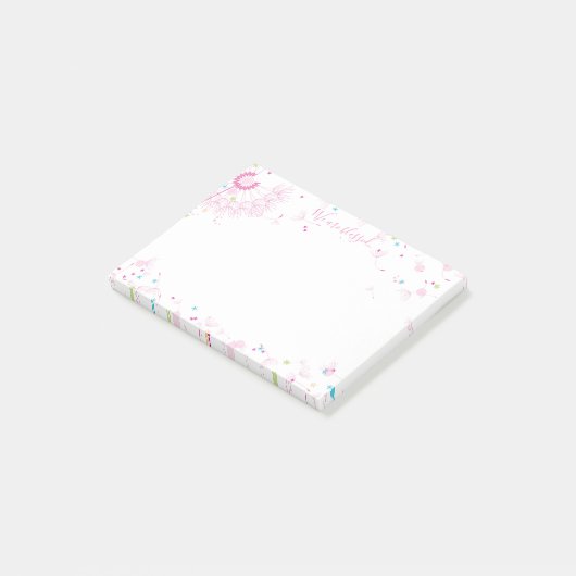 We maakten een Wish Baby shower Post it Notes Plan (Schuin)