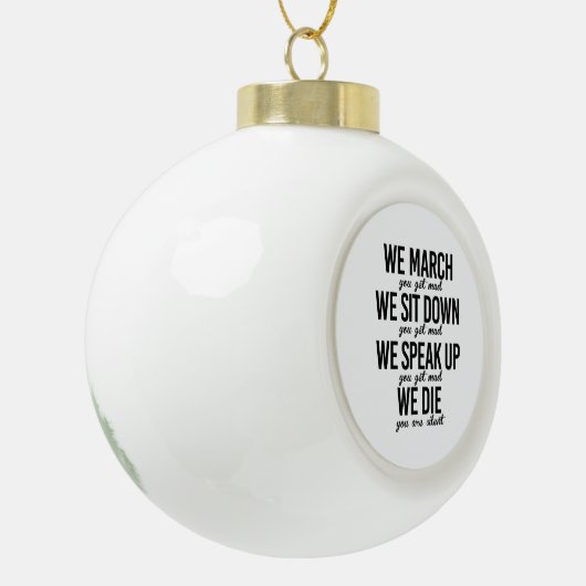 We maart keramische bal ornament (Links)