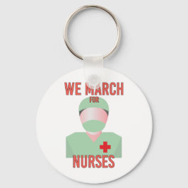 We maart voor verpleegkundigen - Cute Nurse Scrubs Sleutelhanger