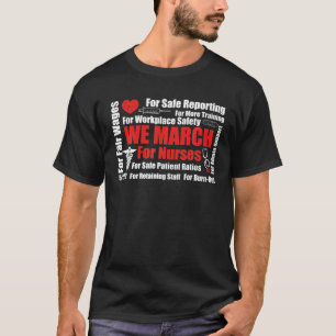 We maart voor verpleegsters miljoenen verpleegster t-shirt