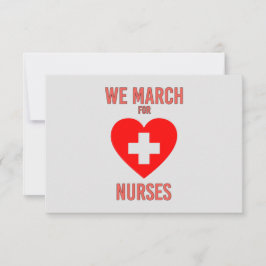 We maart voor verpleegsters - Warm Heartful Nurse Kaart