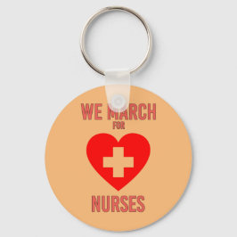 We maart voor verpleegsters - Warm Heartful Nurse Sleutelhanger