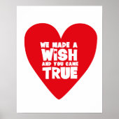 WE MADE A WISH Kraamcadeau Poster (Voorkant)