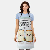 We Make a Great Pair Cute Toast Apron Schort (Gedragen)
