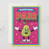 We Make a Great Pair fun fruit lover kawaii pear Bedankkaart (Voorkant)