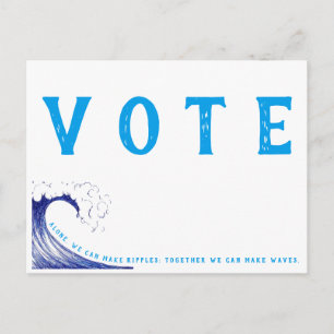 We maken alleen rimpels; samen maken we golven! briefkaart