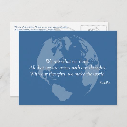 We maken de World Buddha Quote Briefkaarten (Voorkant / Achterkant)