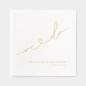 We maken een elegante moderne bruiloft folie servetten (Voorkant)