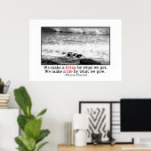 We maken een leven door wat we geven poster (Thuiskantoor)