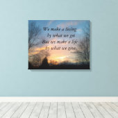 WE MAKEN EEN LEVENDE CHURCHILL VERPAKTE CANVAS PRI AFDRUK (Insitu (Houten vloer))