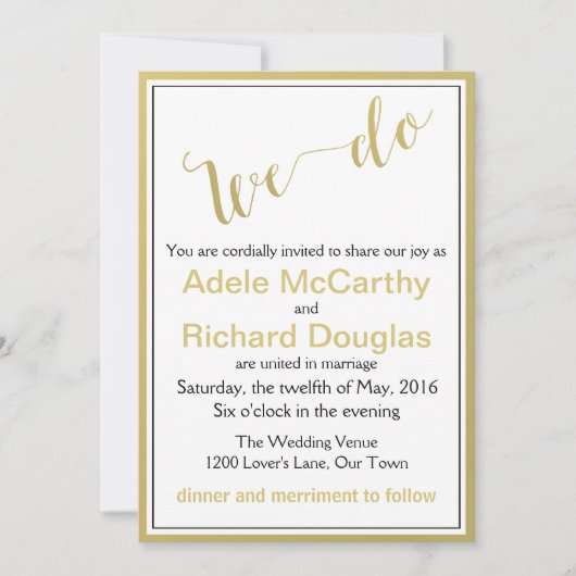 We maken een moderne chique bruiloft kaart (Voorkant)