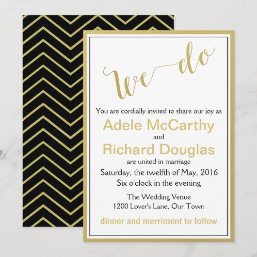 We maken een moderne chique bruiloft kaart (Voorkant / Achterkant)