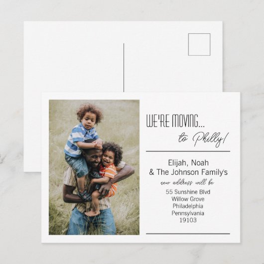 We maken familiefoto aankondigingskaart (Voorkant / Achterkant)