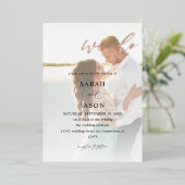 We maken fotokalligrafie-bruiloft folie uitnodiging (Staand Voorkant)