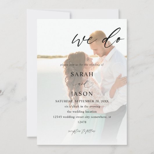 We maken fotokalligrafie-bruiloft kaart (Voorkant)