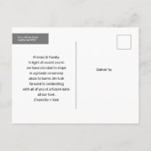 We maken foto's om de datum op te slaan aankondigingskaart (Achterkant)