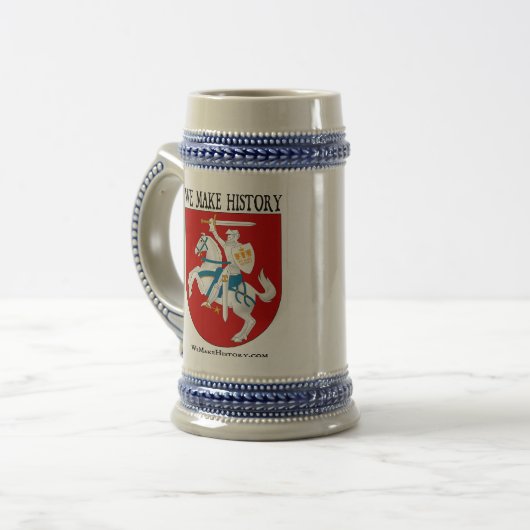 We maken geschiedenis bierpul (Voorkant links)