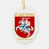 We maken geschiedenis keramisch ornament (Achterkant)