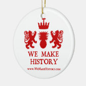 We maken geschiedenis keramisch ornament (Links)