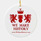 We maken geschiedenis keramisch ornament (Achterkant)