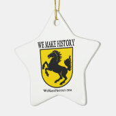 We maken geschiedenis keramisch ornament (Links)