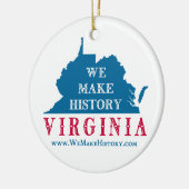 We maken Geschiedenis Virginia Keramisch Ornament (Links)