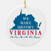We maken Geschiedenis Virginia Keramisch Ornament (Achterkant)